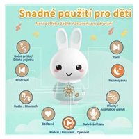 Alilo Honey Bunny - Dětský hudební přehrávač a bluetooth reproduktor, zelený, EN
