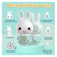 Alilo Honey Bunny - Dětský hudební přehrávač a bluetooth reproduktor, zelený, EN