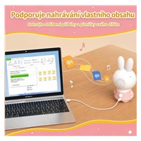Alilo Honey Bunny - Dětský hudební přehrávač a bluetooth reproduktor, růžový, EN