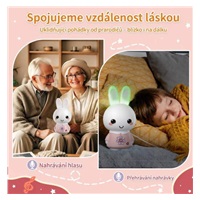 Alilo Honey Bunny - Dětský hudební přehrávač a bluetooth reproduktor, růžový, EN