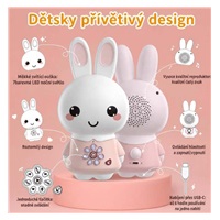 Alilo Honey Bunny - Dětský hudební přehrávač a bluetooth reproduktor, růžový, EN