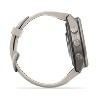 Garmin fenix® 9 Pro – inReach®, 43mm, Titanium se silikonovým řemínkem Fog Gray / Dark Sandstone