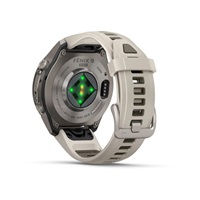 Garmin fenix® 9 Pro – inReach®, 43mm, Titanium se silikonovým řemínkem Fog Gray / Dark Sandstone