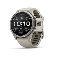 Garmin fenix® 9 Pro – 43mm, Titanium se silikonovým řemínkem Fog Gray / Dark Sandstone
