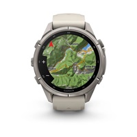 Garmin fenix® 9 Pro – 43mm, Titanium se silikonovým řemínkem Fog Gray / Dark Sandstone