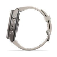 Garmin fenix® 9 Pro – 43mm, Titanium se silikonovým řemínkem Fog Gray / Dark Sandstone