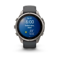 Garmin fenix® 9 Pro – 51mm, Titanium se silikonovým řemínkem Graphite/Black