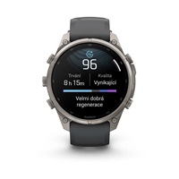 Garmin fenix® 9 Pro – 51mm, Titanium se silikonovým řemínkem Graphite/Black