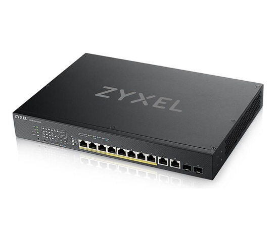 Zyxel XS1935-12HP, 8-port 90W Multi-Gigabit Smart Managed PoE++ 400Watt 802.3bt Switch, 2x 10GbE, 2 SFP+ Uplink, hybrid