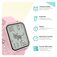 LAMAX FitKid1 Pink - sportovní hodinky pro děti