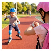 LAMAX FitKid1 Pink - sportovní hodinky pro děti