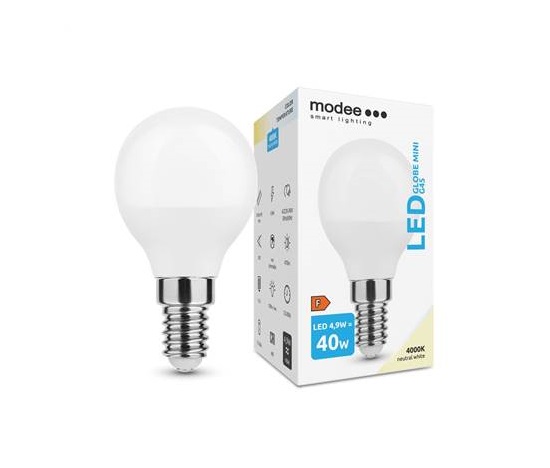 Modee E14 4,9W mini globe LED studená 4000K
