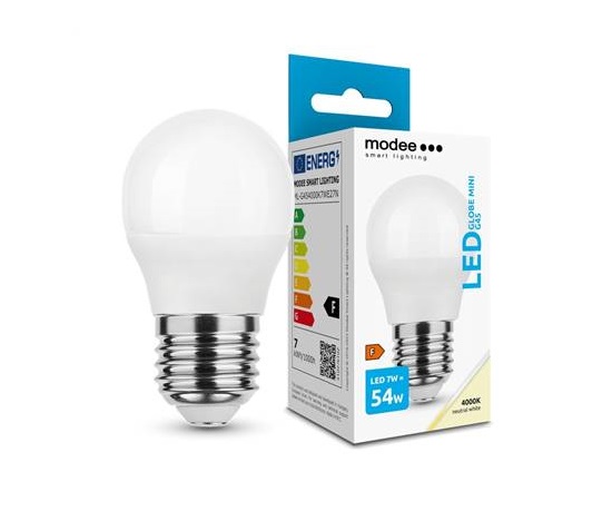 Modee E27 7W mini globe LED studená 4000K