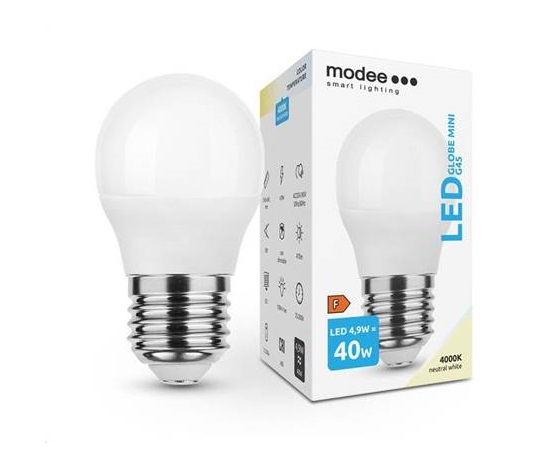 Modee E27 4,9W mini globe LED studená 4000K