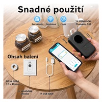 Phomemo Tiskárna štítků D30, bílá + role štítků 100 ks (12x40 mm)