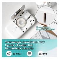 Phomemo Tiskárna štítků D30, růžová + role štítků 100 ks (12x40 mm)