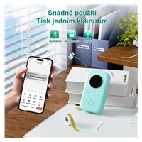 Phomemo Tiskárna štítků D30, růžová + role štítků 100 ks (12x40 mm)