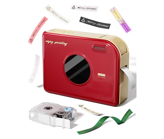 Phomemo Tiskárna štítků A30, červená + stuha pro tisk (14mm x 3,6 m)