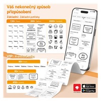 Phomemo Tiskárna štítků A42, černá + role na štítky 90ks (40x30 mm)