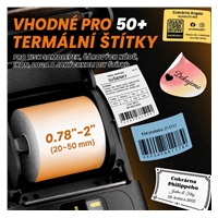 Phomemo Tiskárna štítků M110, bílá + role štítků 320 ks (40x20 mm)