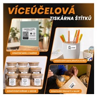 Phomemo Tiskárna štítků M110, černá + role štítků 320 ks (40x20 mm)