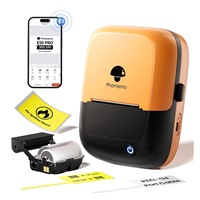 Phomemo Tiskárna štítků E50 Pro, oranžová + role štítků 230 ks (50x30 mm)