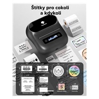 Phomemo Tiskárna štítků M220, bílá + role štítků 320 ks (40x20 mm)