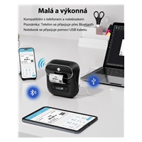 Phomemo Tiskárna štítků M220, černá + role štítků 320 ks (40x20 mm)