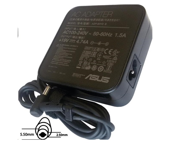 ADAPTER 90W 19V 3P W/O CORE (5.5PHI) orig. ASUS
