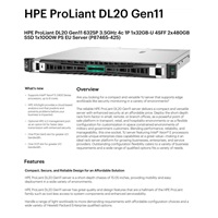 HPE PL DL20g11 6325P (3.5G/4C8T) 2x16G (P64336) VROC 4SFF noHDD 4p1G 1x1000W NBD333 Smart Choice
