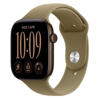 Apple Watch Series 12 GPS 42mm Dark Bronze Aluminium Case with Olive Sport Band - S/M