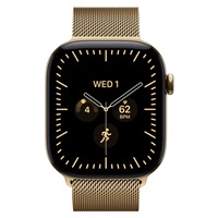 Apple Watch Series 12 GPS + Cellular 42mm Radiant Gold Titanium Case with Radiant Gold Milanese Loop