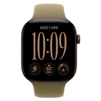 Apple Watch Series 12 GPS + Cellular 46mm Dark Bronze Aluminium Case with Olive Sport Band - M/L