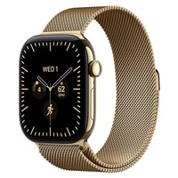 Apple Watch Series 12 GPS + Cellular 46mm Radiant Gold Titanium Case with Radiant Gold Milanese Loop - M/L