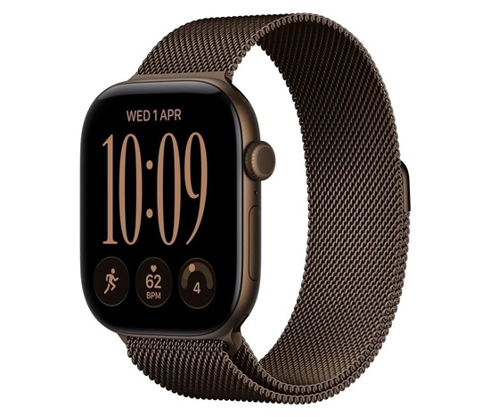 Apple Watch Series 12 GPS + Cellular 46mm Dark Bronze Aluminium Case with Dark Bronze Milanese Loop - M/L