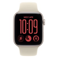 Apple Watch SE 3 GPS 44mm Starlight Aluminium Case with Sand Sport Band - S/M