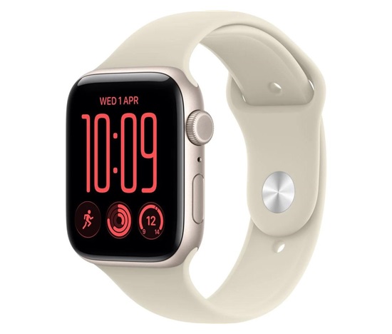 Apple Watch SE 3 GPS + Cellular 40mm Starlight Aluminium Case with Sand Sport Band - S/M