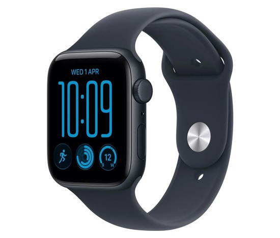 Apple Watch SE 3 GPS + Cellular 40mm Midnight Aluminium Case with Navy Blue Sport Band - S/M