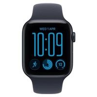 Apple Watch SE 3 GPS + Cellular 44mm Midnight Aluminium Case with Navy Blue Sport Band - M/L