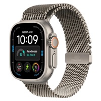 Apple Watch Ultra 4 GPS + Cellular 49mm Natural Titanium Case with Natural Titanium Milanese Loop - L