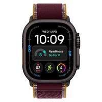 Apple Watch Ultra 4 GPS + Cellular 49mm Black Titanium Case with Burgundy Trail Loop - S/M