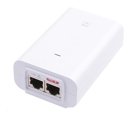 BAZAR - UBNT U-POE - Gigabitový PoE injektor 48V/0.32A (15,4W) - bílý - Poškozený obal (Komplet)