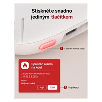BAZAR - X-Sense XS01-M RF detektor kouře s vyměnitelnou baterií pro stanici SB550 - Poškozený obal (Komplet)