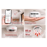 BAZAR - X-Sense XS01-WX Wi-fi detektor kouře s aplikací a vyměnitelnou baterií - Poškozený obal (Komplet)