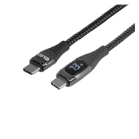 Club3D Kabel USB-C Safe s měřičem výkonu, 240 W, bez přenosu dat, 2m
