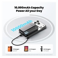 SHARGE ICEMAG 3, magnetická powerbanka 10 000 mAh, Qi2.2 25 W - černá
