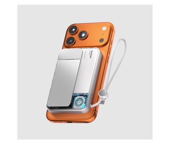 SHARGE ICEMAG 3, magnetická powerbanka 10 000 mAh, Qi2.2 25 W - bílá