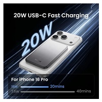 SHARGE AeroMag Air M6, magnetická powerbanka 5 000 mAh - černá