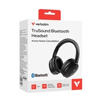 VERBATIM sluchátka TruSound Bluetooth ANC Headset, USB-C, černá