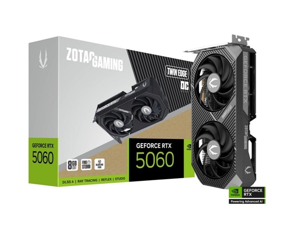 ZOTAC VGA GAMING GeForce RTX 5060 Twin Edge OC NVIDIA 8 GB GDDR7